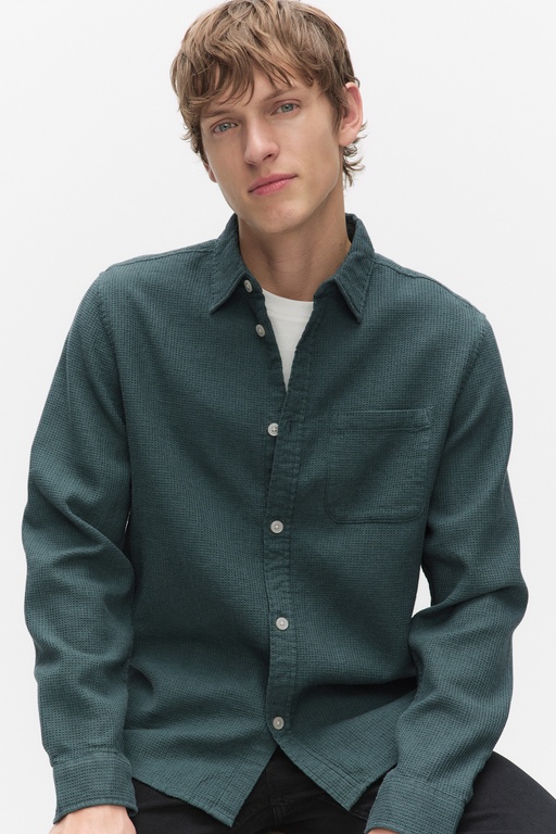 Paul structure shirt WASHED GREEN