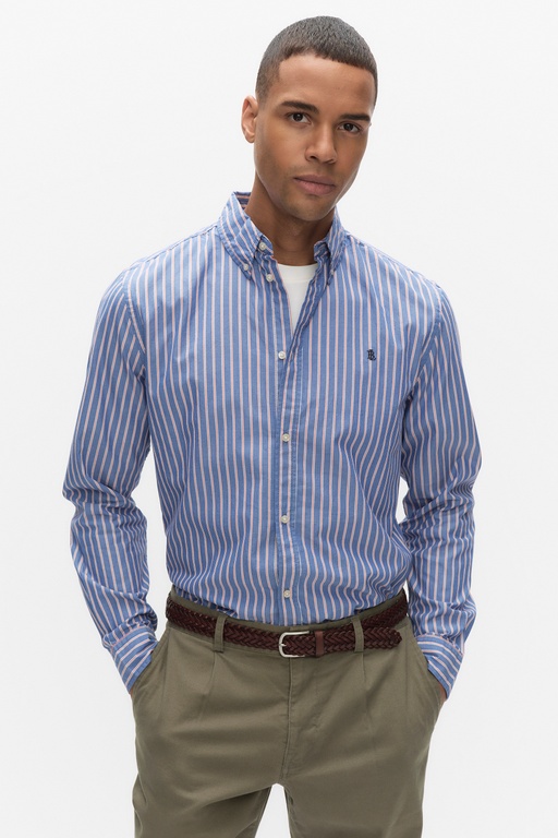 Stefano poplin shirt Stefano poplin shirt RED STRIPE