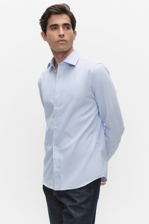 Bent check shirt Bent check shirt BLUE CHECK