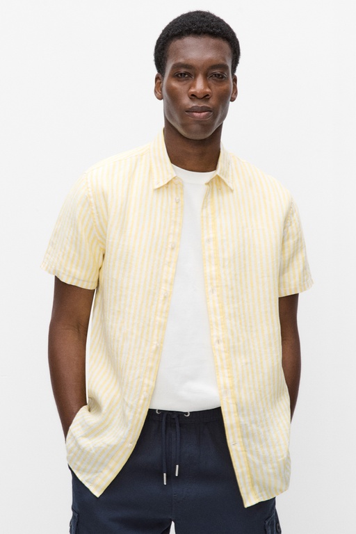 Eric linen shirt Eric linen shirt YELLOW STRIPE