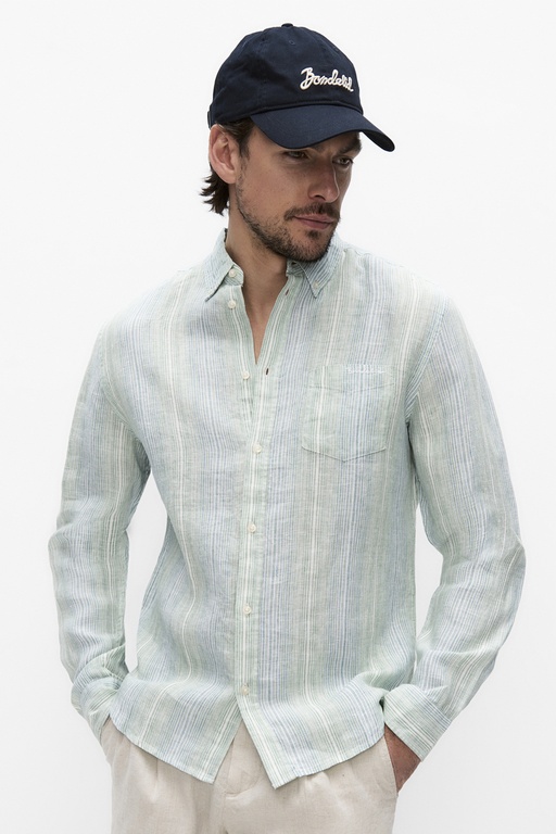 Lenny shirt GREEN STRIPE