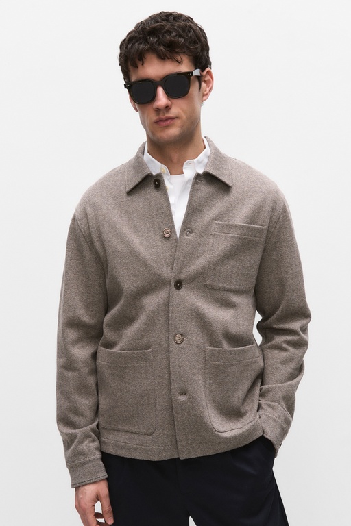 Alfred jersey shirt GREIGE