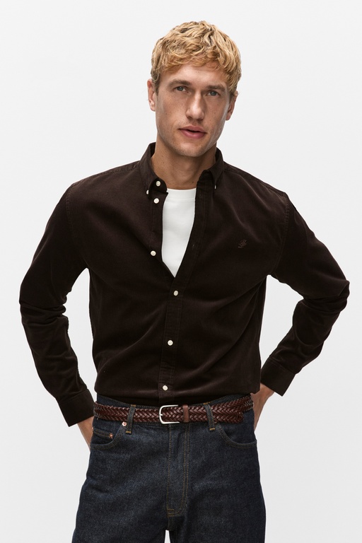 Sebastian cord shirt Sebastian cord shirt DARK BROWN