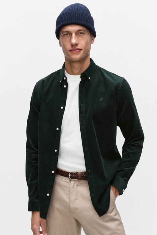 Sebastian cord shirt Sebastian cord shirt DARK GREEN
