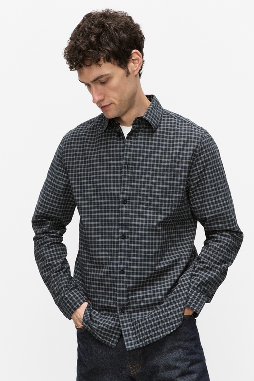 Will check shirt DARK BLUE CHECK