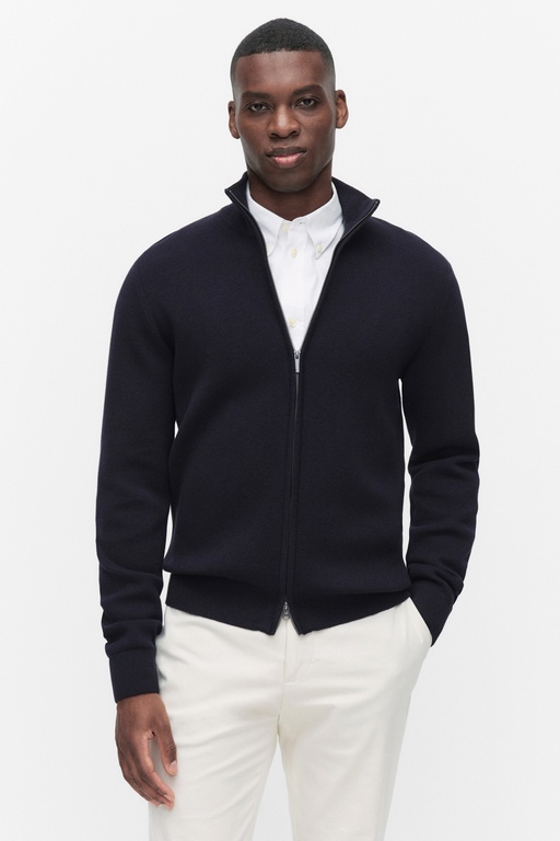 Roman zip cardigan Roman zip cardigan DARK BLUE
