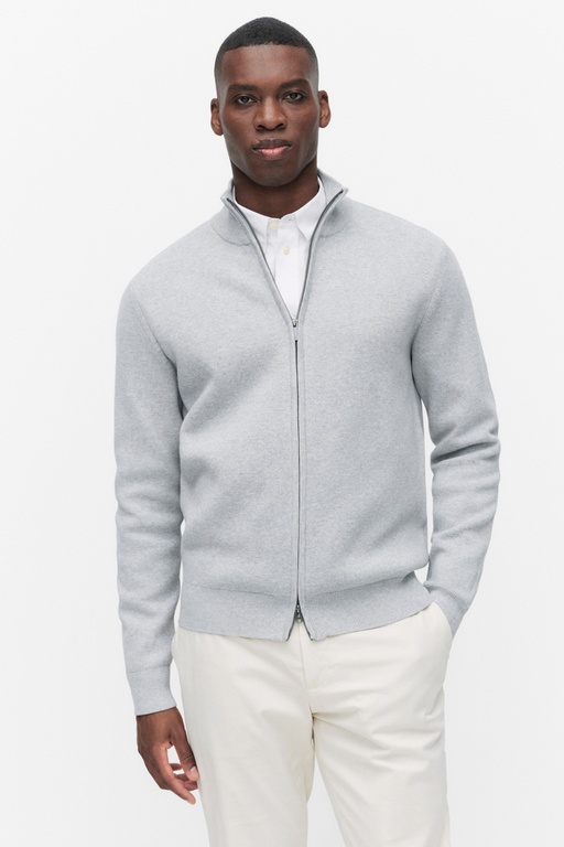 Roman zip cardigan Roman zip cardigan LT GREY MELANGE