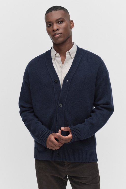 Leonard wool cardigan Leonard wool cardigan DARK BLUE