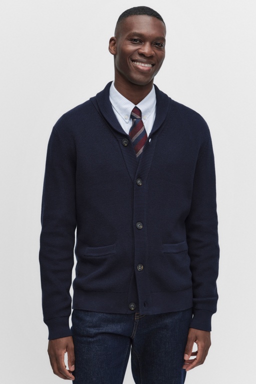 Fred shawl cardigan Fred shawl cardigan DARK NAVY