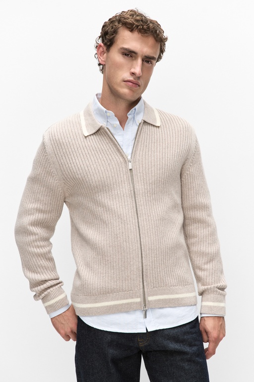 Rufus zip cardigan Rufus zip cardigan BEIGE MELANGE