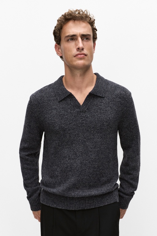 Leo mouline poloshirt Leo mouline poloshirt NAVY