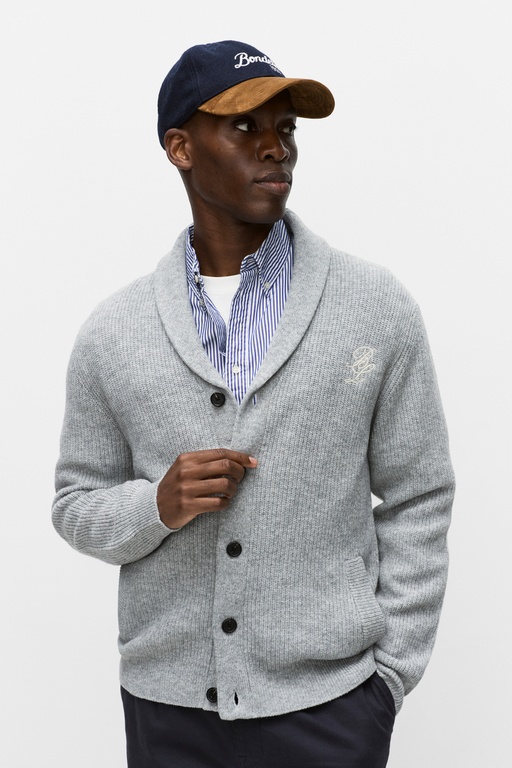 Morgan shawl cardigan Morgan shawl cardigan LT GREY MEL