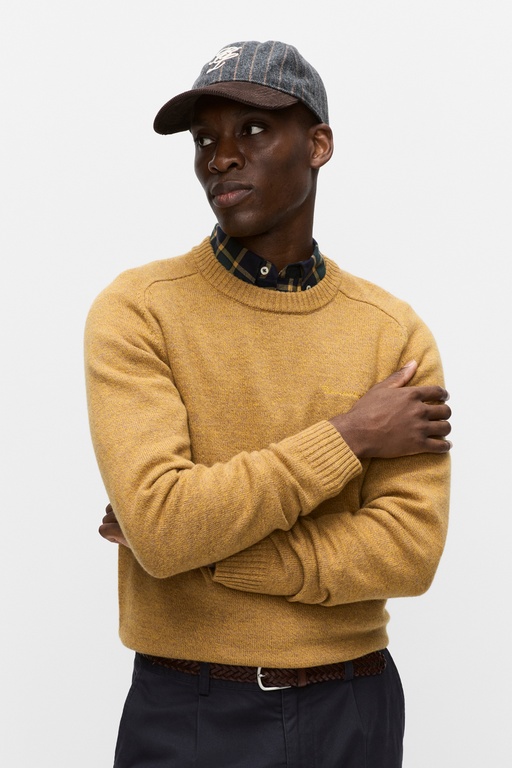 Knaus wool crewneck MARLED YELLOW
