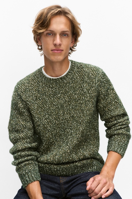 Alesso knitted sweater GREEN MARLED