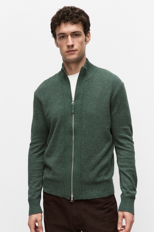 Phil zip cardigan Phil zip cardigan GREEN MELANGE