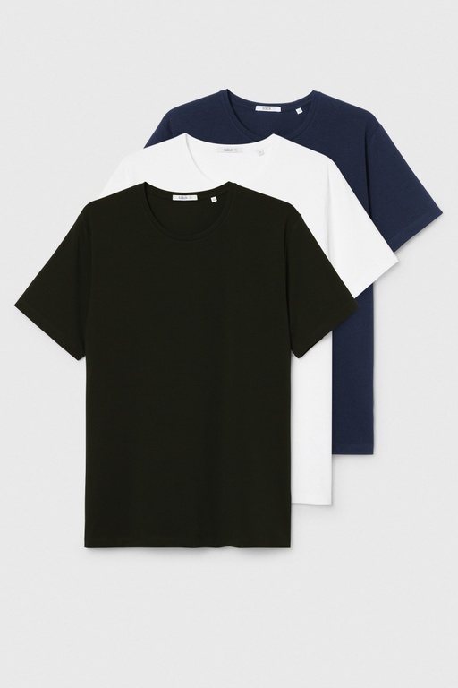 Core roundneck 3-pack WHITEBLACKNAVY