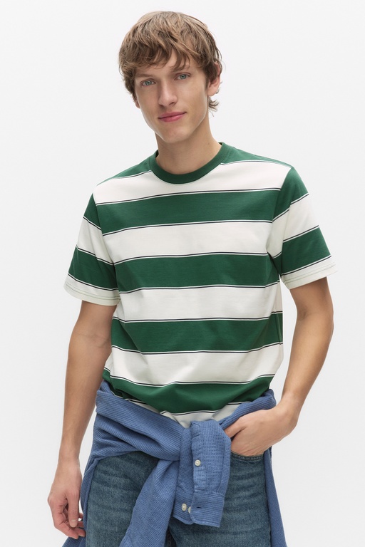 William stripe tee GREEN STRIPE