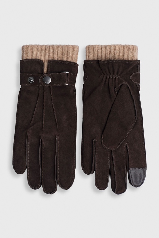 Steven suede glove BROWN