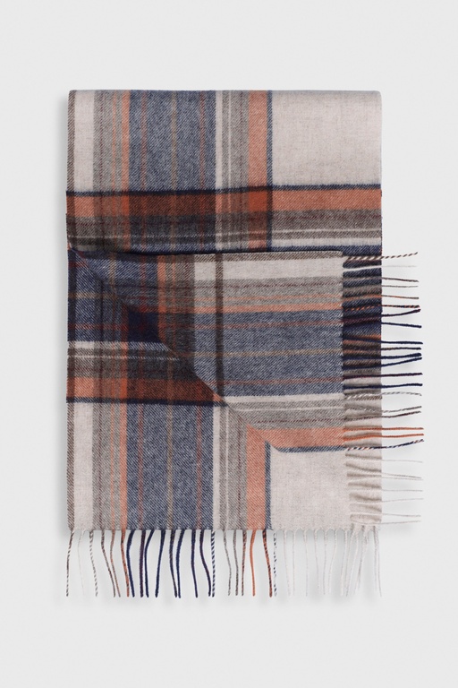Arthur wool scarf BEIGE CHECK