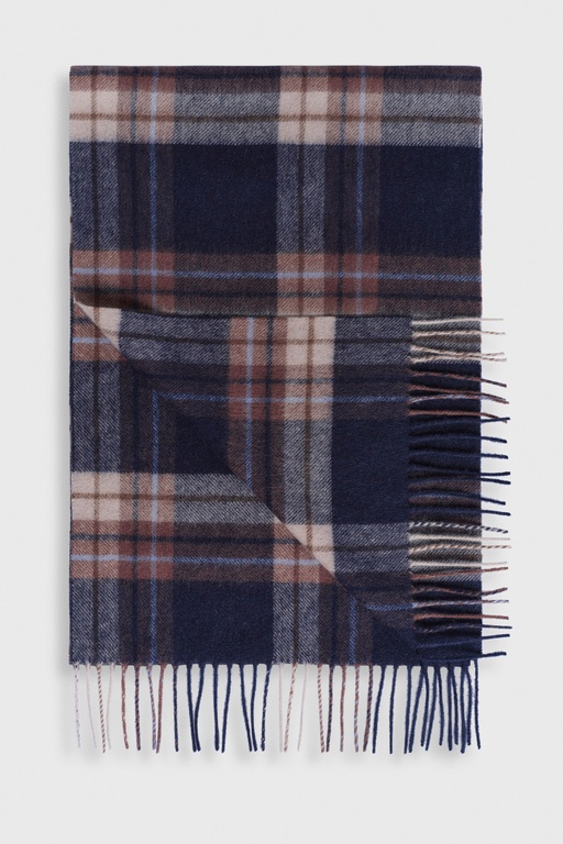Spencer wool scarf BLUE CHECK