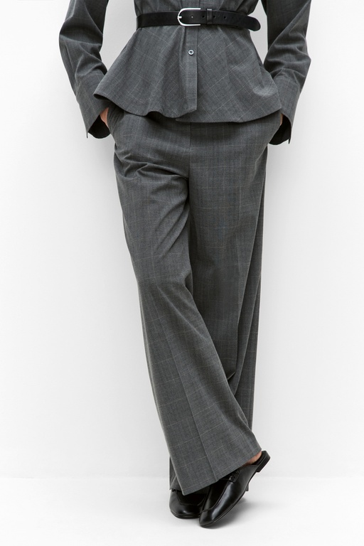 Otilia wide trousers GREY CHECK
