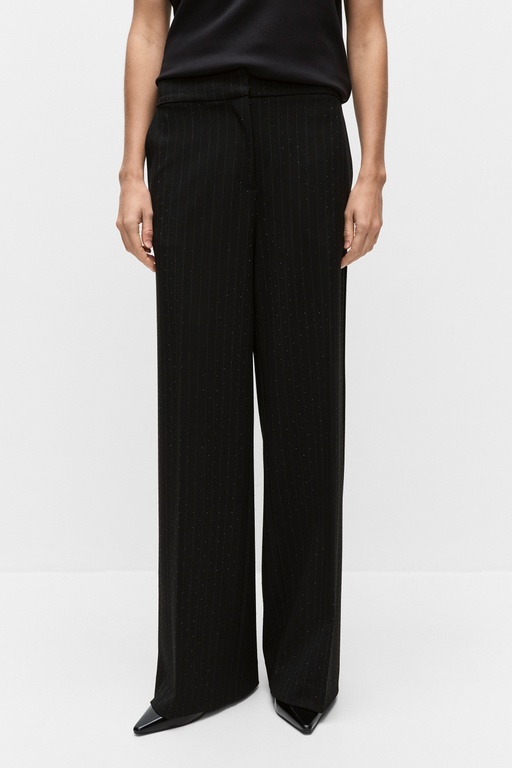 Vega wide trousers Vega wide trousers BLACK PINSTRIPE