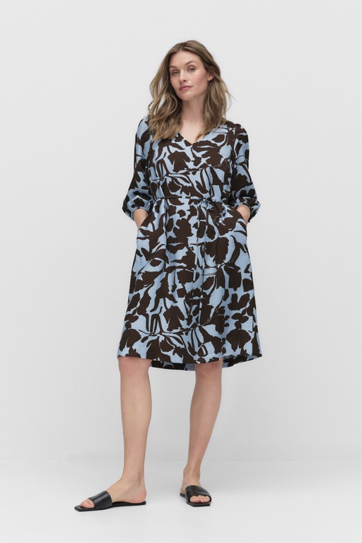Adela dress BROWN FLOWER