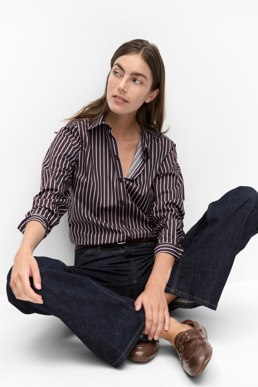 Taylor shirt Taylor shirt DARK BROWN STRI