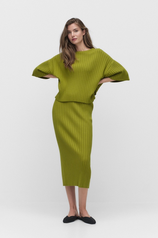 Evie Knitted Skirt GREEN