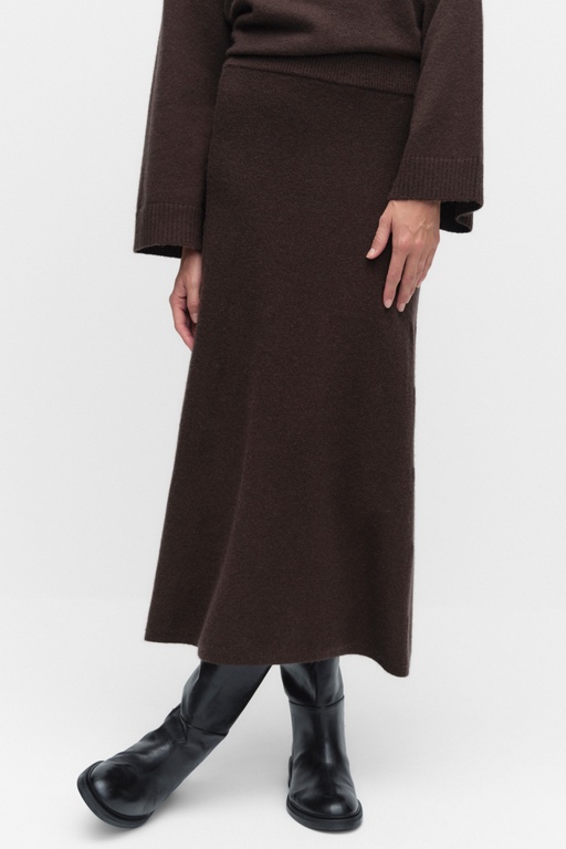 Aria Knitted Skirt BROWN