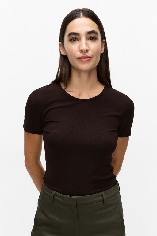 Lyra short sleeve top Lyra short sleeve top DARK BROWN