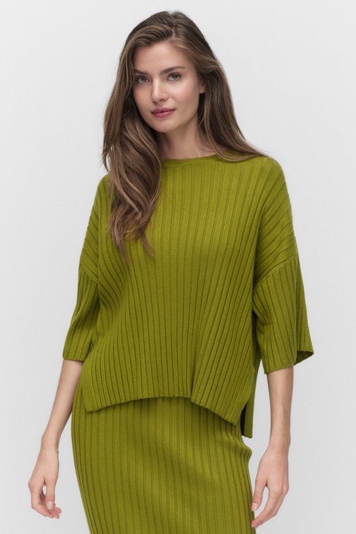 Evie Knitted Top GREEN