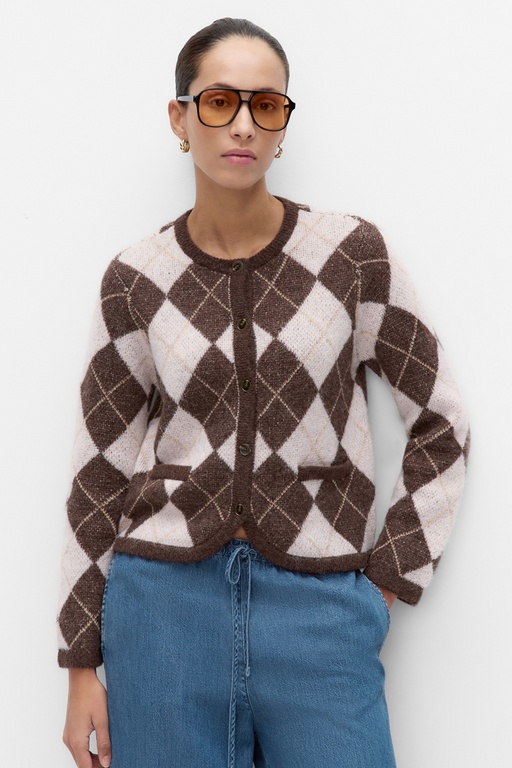 Felicity cardigan PINK ARGYLE