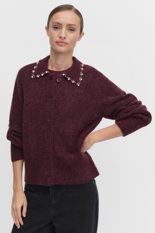 Amie cardigan WINE RED