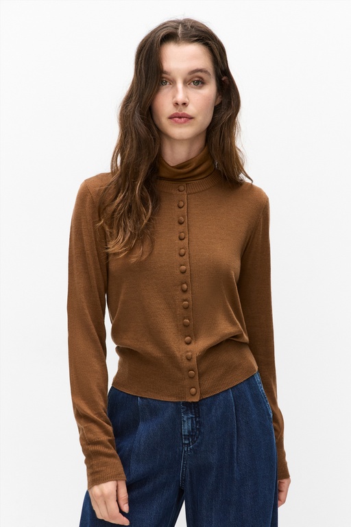Fanny cardigan LIGHT BROWN