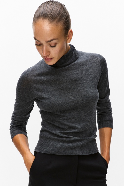 Fanny rollneck sweater GREY MELANGE