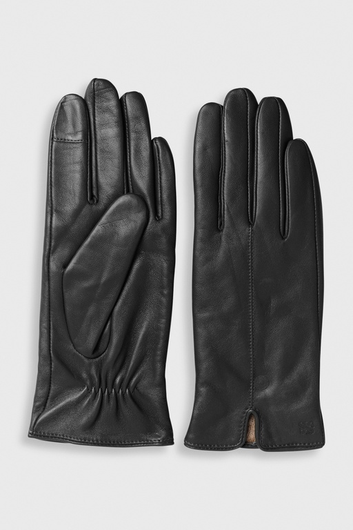 Allie leather gloves BLACK