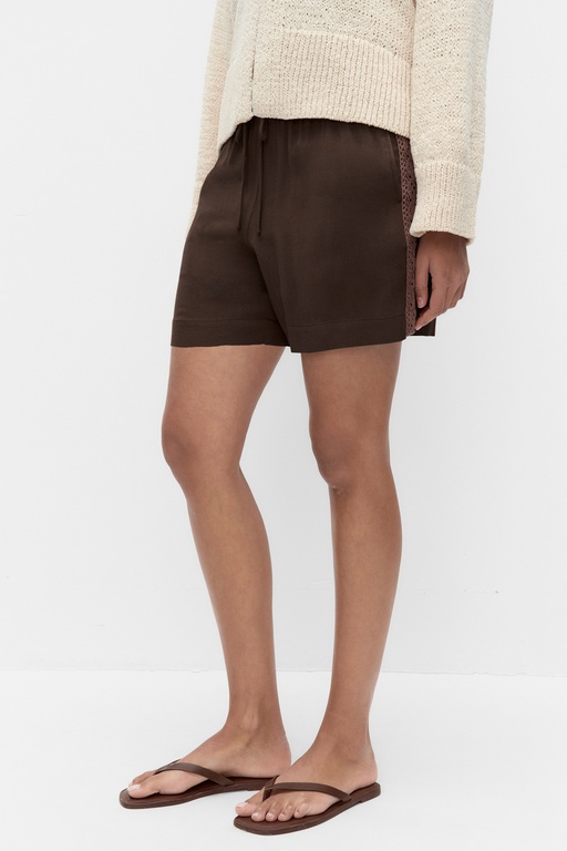Hazel shorts DARK BROWN