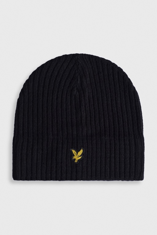 Ribbed beanie JET BLACK