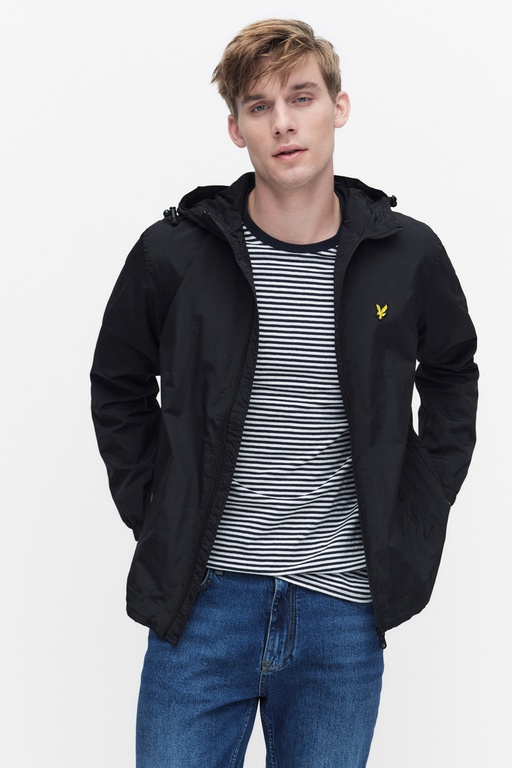 Hooded jacket Hooded jacket JET BLACK