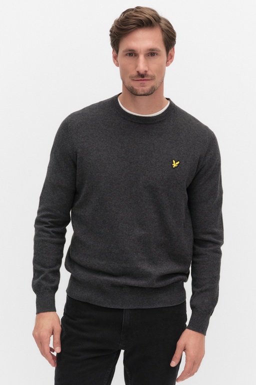 Cotton merino jumper CHARCOAL MARL