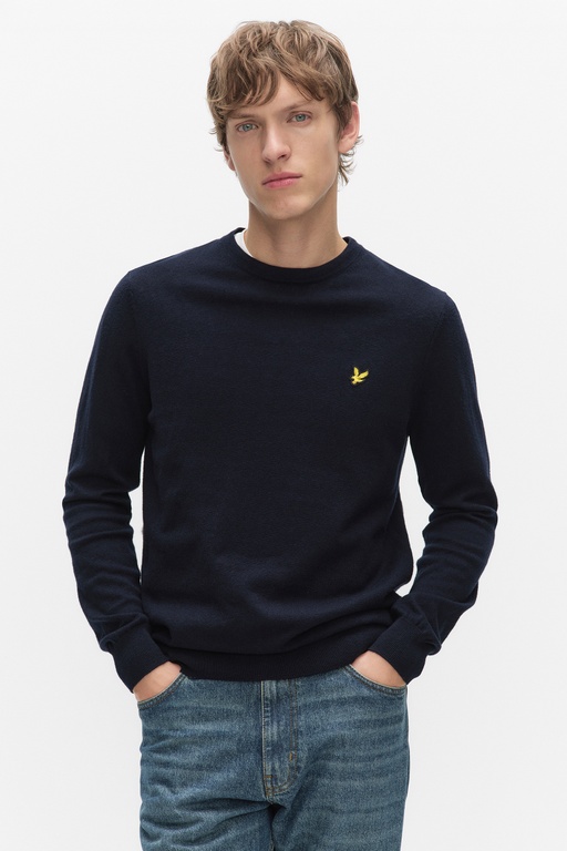 Cotton merino jumper DARK NAVY