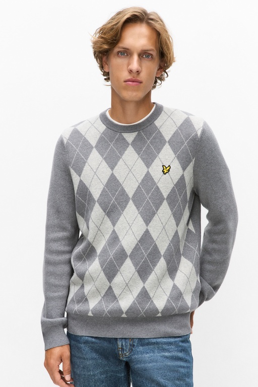 Argyle jumper Argyle jumper GREY MARL