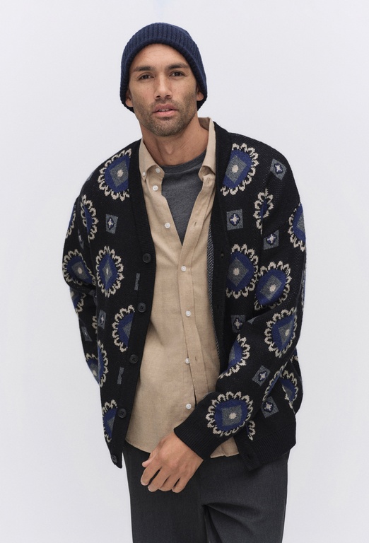 Aro paisley cardigan Aro paisley cardigan BLACK