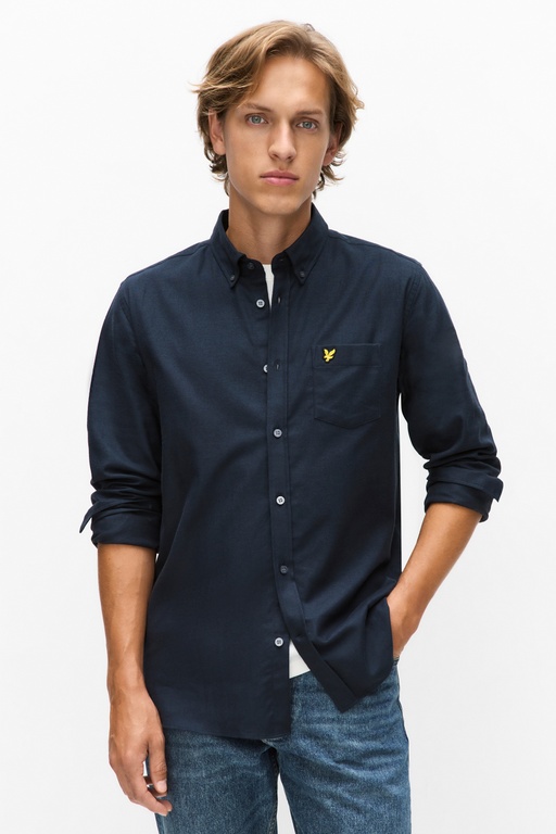 Plain flannel shirt Plain flannel shirt DARK NAVY