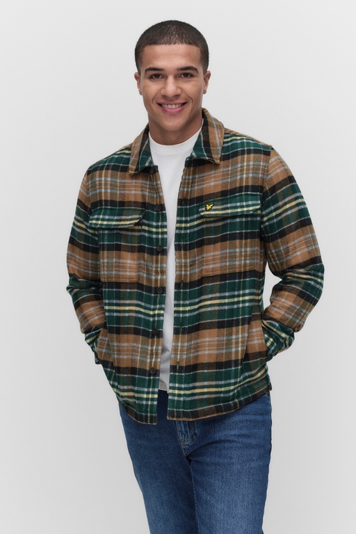 Check flannel oshirt Check flannel oshirt ARGYLE TE TAUPE