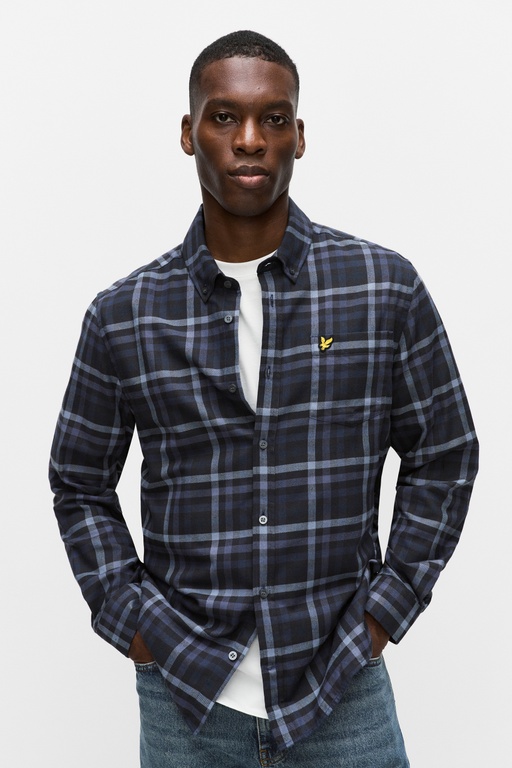 Tonal check shirt Tonal check shirt DARK NAVY