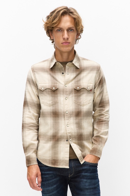 Shirt checked Shirt checked BROWN CREA