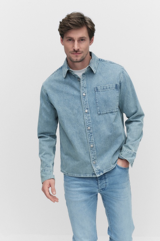 Regular fit denim sh INDIGO