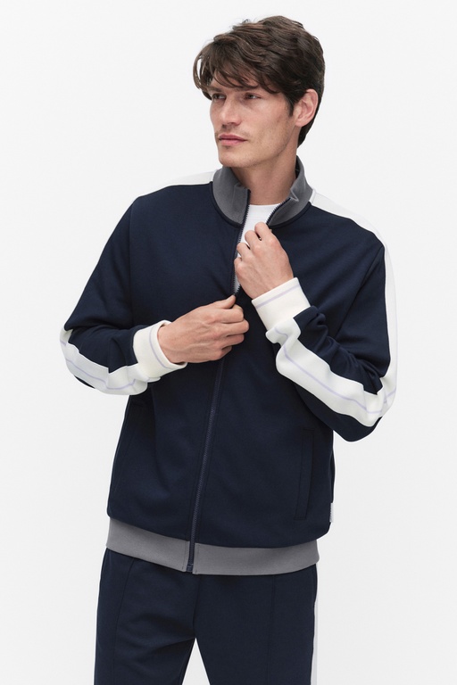 Taped track top DARK NAVY